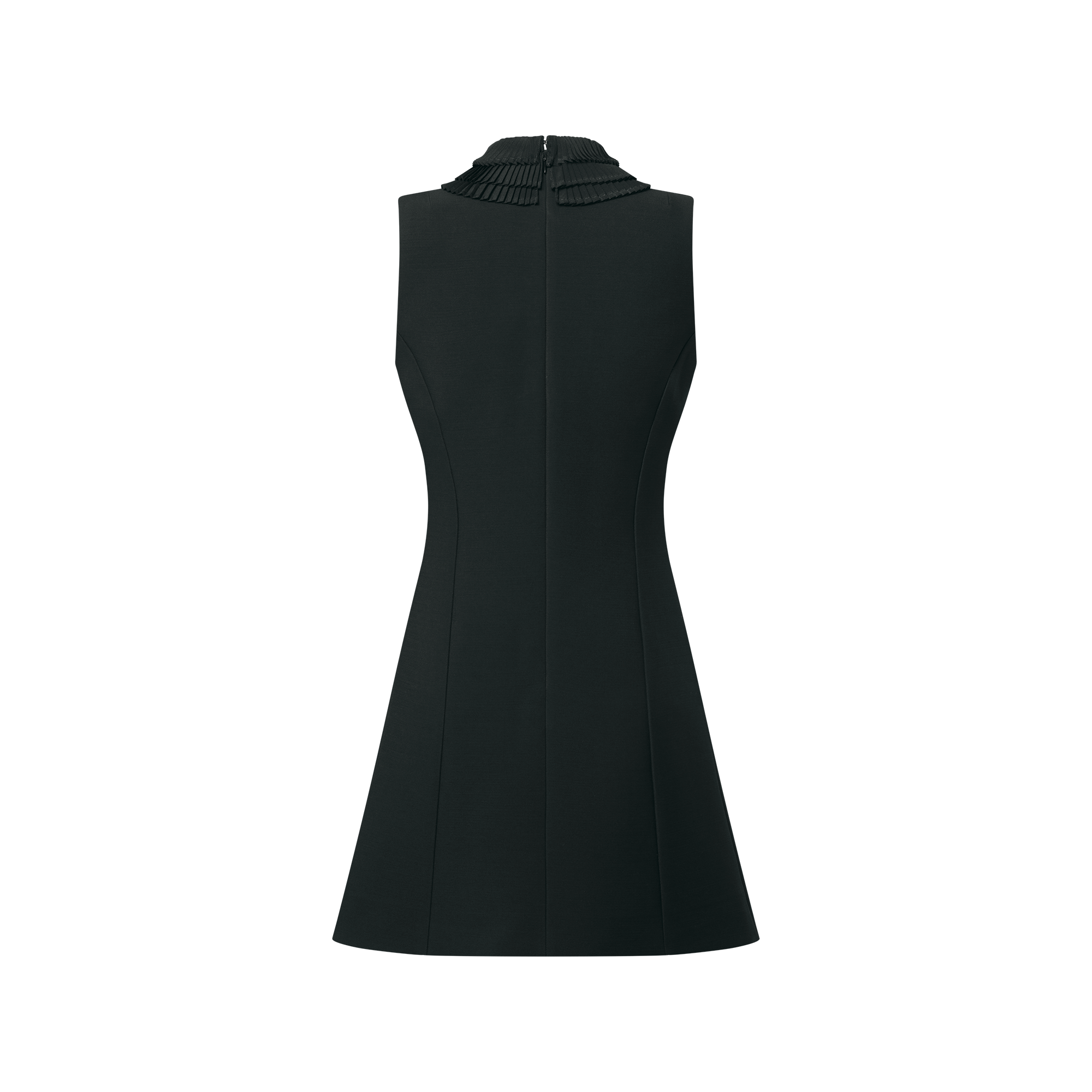 Fashionkilla - Vestito corto allacciato al collo nero con scollo rotondo con occhielli e schiena scoperta